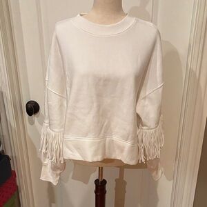 Anthropologie Fringe Detail sweatshirt NWT